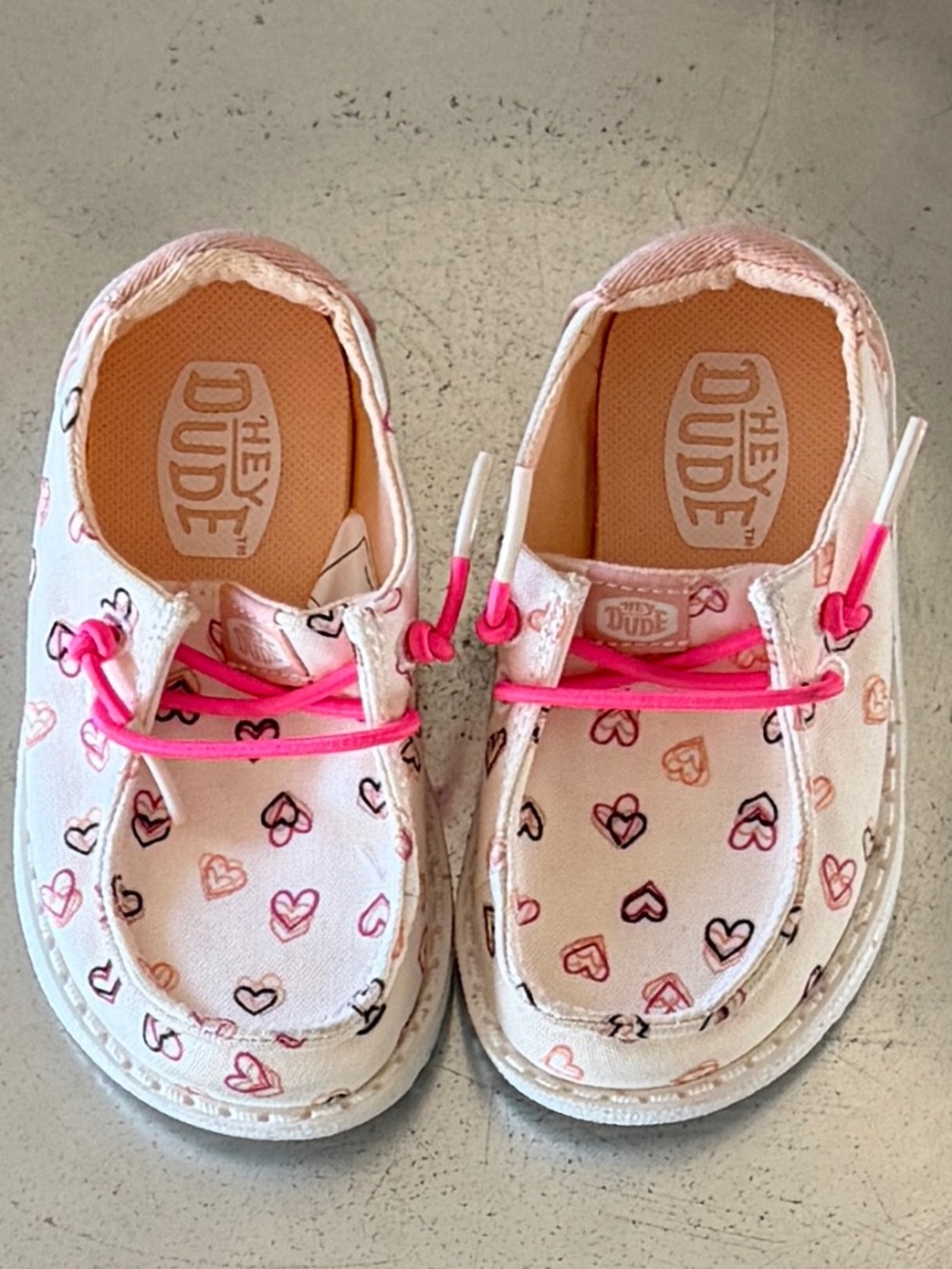 New Hey Dude Wendy Toddler Double  Hearts size toddler 7